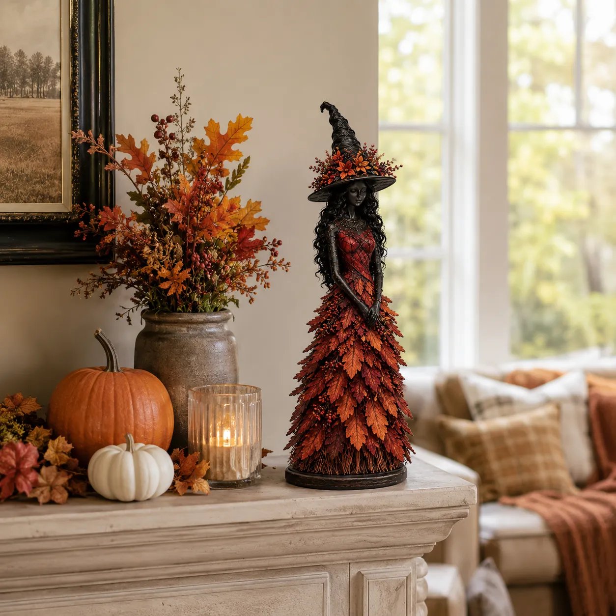 🔥LAST DAY 50% OFF - 🧙♀️Enchanted Autumn Witch Figurine (📦Buy 2 Free Shipping)