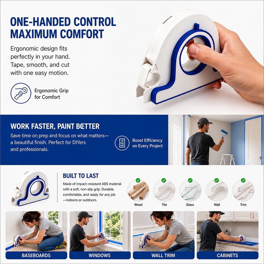 🔥 Last Day 50% OFF 🔥 High-Efficiency Painter Masking Tape Applicator