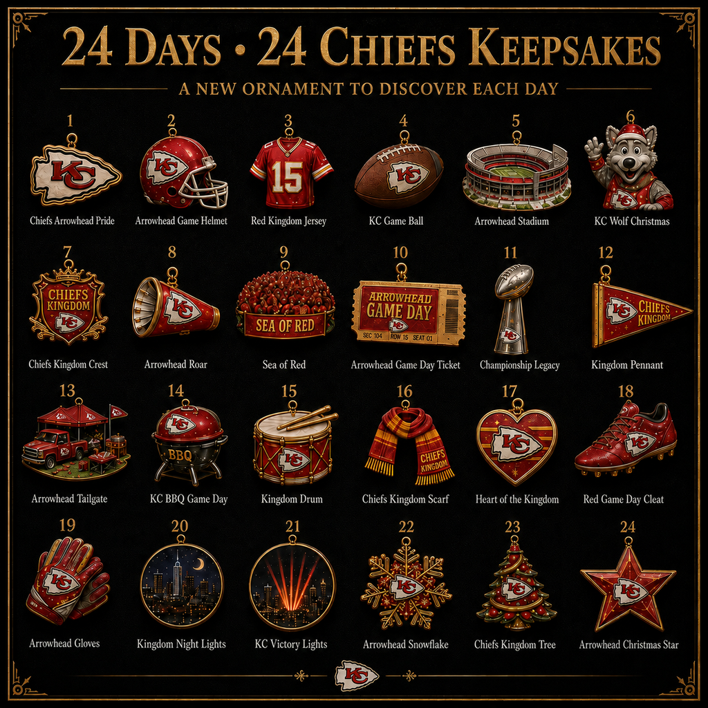 🎄 Chiefs Kingdom Football Christmas Advent Calendar