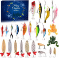 24-Piece Fishing Lure Kit Tackle Box Set - Premium Bass Lures Variety Pack with Poppers  Minnows