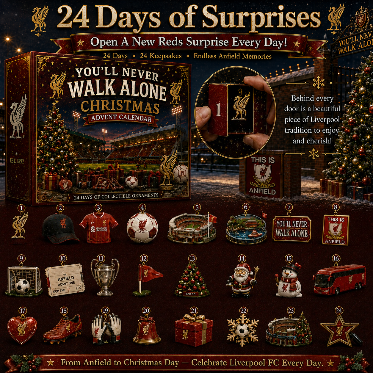 🎄 You’ll Never Walk Alone Football Christmas Advent Calendar