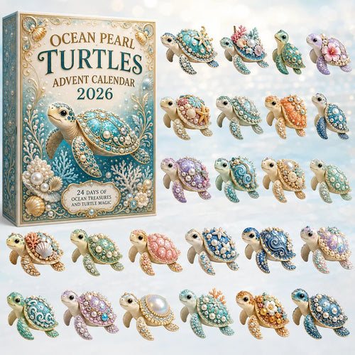 🔥LAST DAY 49% OFF - 🐢 Ocean Pearl Turtles Advent Calendar 2026