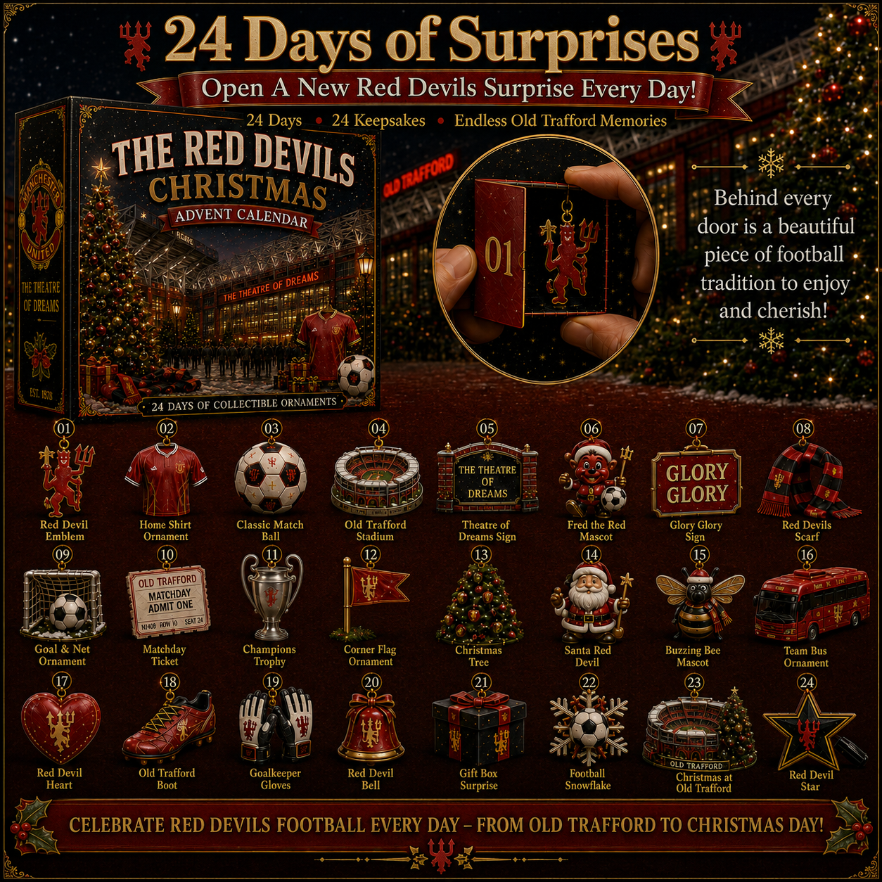🎄 The Red Devils Football Christmas Advent Calendar