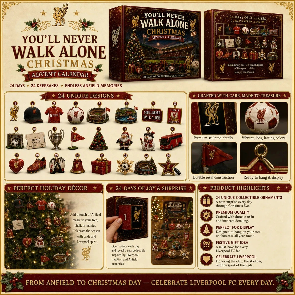 🎄 You’ll Never Walk Alone Football Christmas Advent Calendar