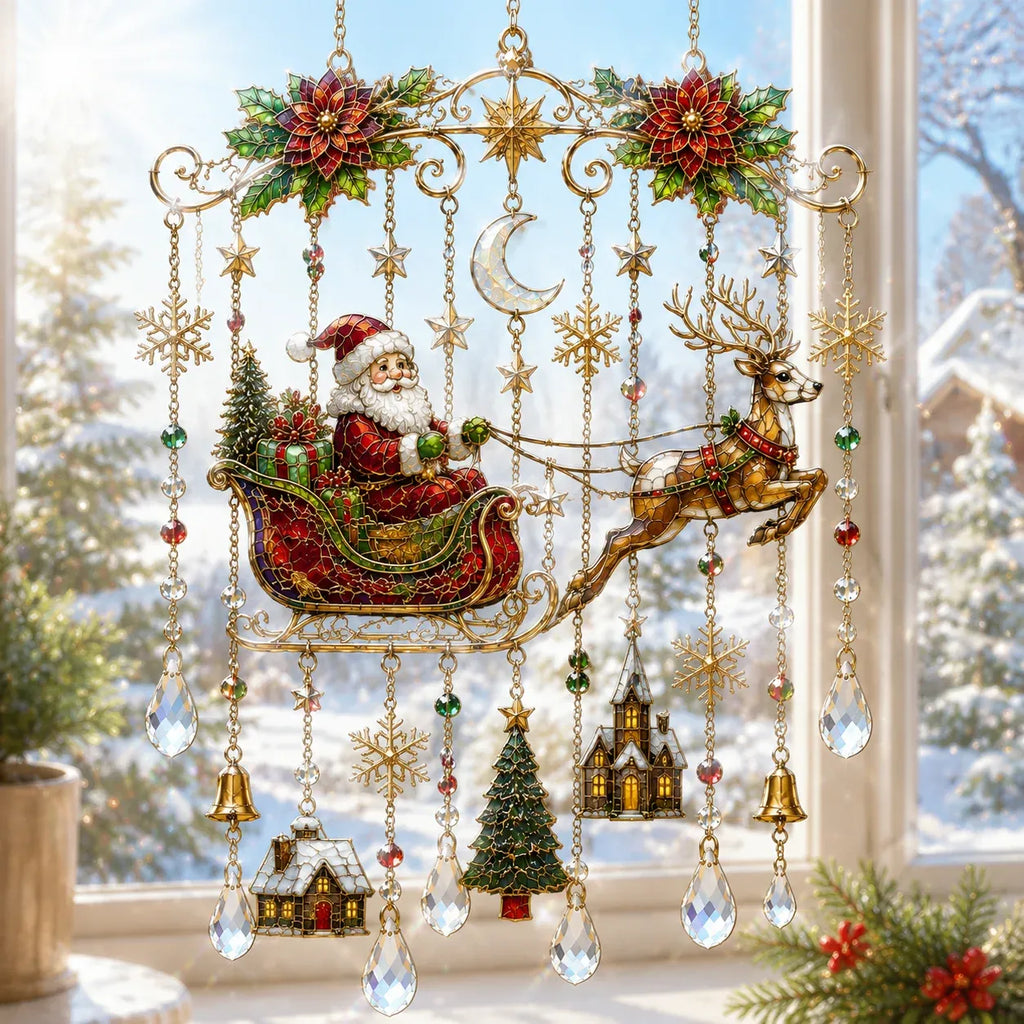 🔥🦌🎄Handmade Christmas Acrylic Window Hanging | ✨Bring Christmas Magic Home
