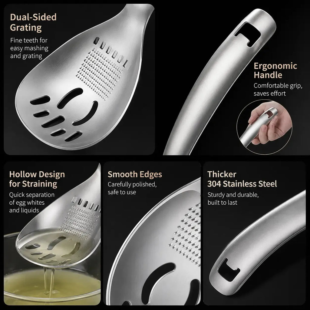 🍳Egg White Separator Ginger Garlic Grater Mud Masher