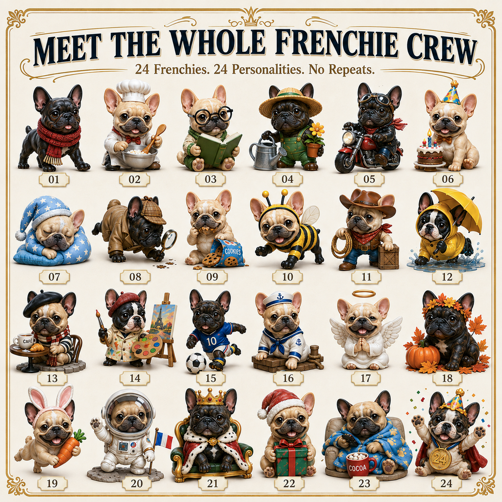 ⏰Christmas Early Bird 50% OFF-🎄🐶 2026 French Bulldog Advent Calendar – 24 Days of Frenchie Mischief