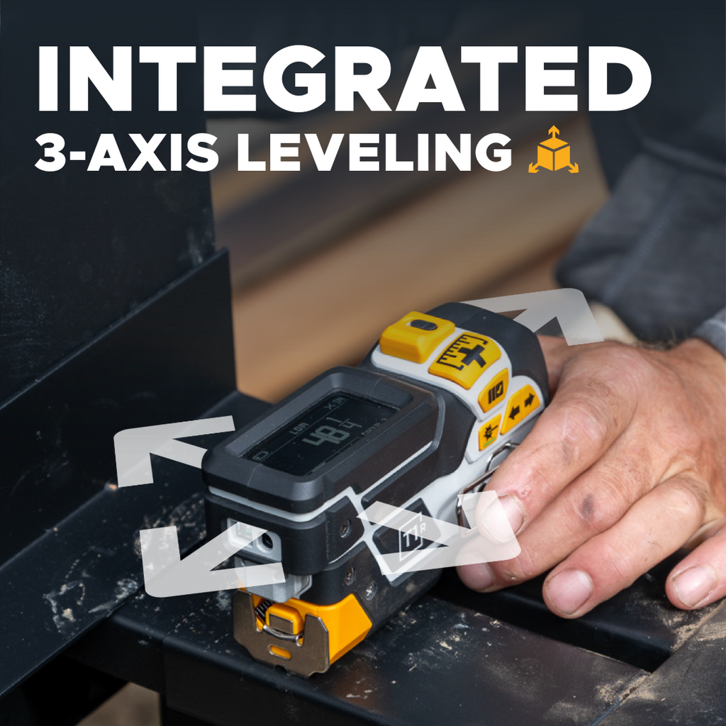 LASER DISTANCE + LEVEL + DIGITAL TAPE MEASURE