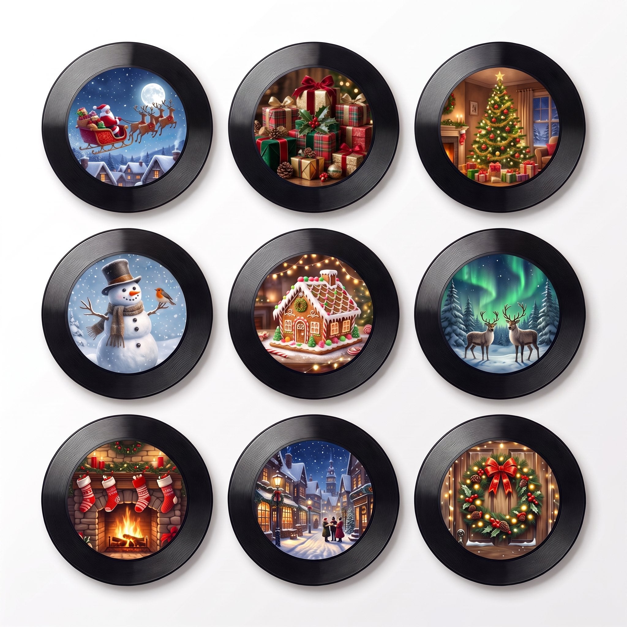 Magnetic Vinyl Music Frame for Christmas Home Decor