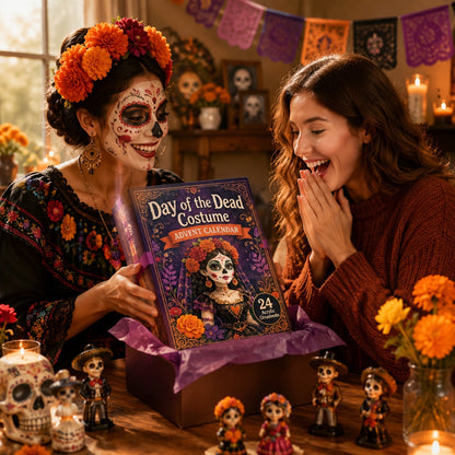 High-quality miniature model✨2026 Day of the Dead Advent Calendar – 24 Days of Mystery Collectible Figurines, Sugar Skull Characters & Festive Holiday Surprises