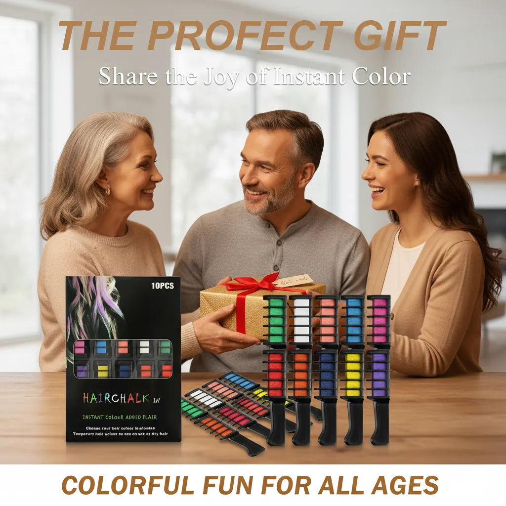 🎄🔥Festive Fun Hair Chalk Combs
