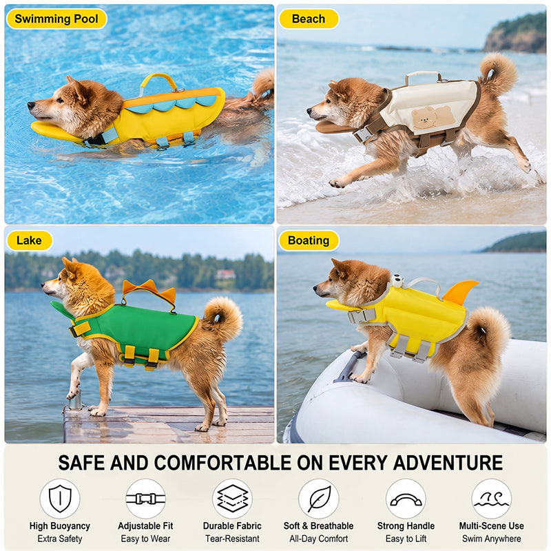 💥 LAST DAY 49% OFF🐶 -Paw-some Swim Gear – Animal-Shaped Life Jackets for Dogs & Cats🐱