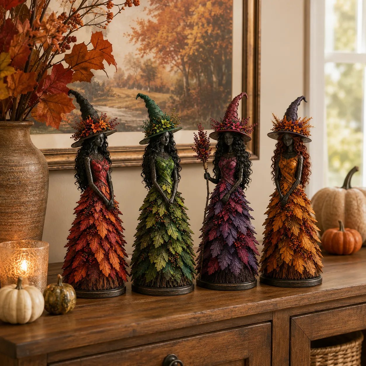 🔥LAST DAY 50% OFF - 🧙‍♀️Enchanted Autumn Witch Figurine (📦Buy 2 Free Shipping)