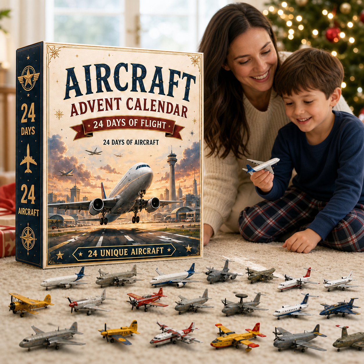 ⏳ Last Day 49% OFF – ✈️ Aircraft Advent Calendar 2026 | 24 Days of Flight with 24 Unique Miniature Airplanes, Jets & Aviation Collectibles 🎄🎁